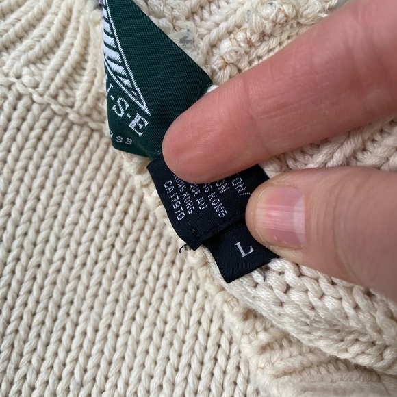 Vintage cotton collegiate preppy sweater with paddles - Picture 4 of 10